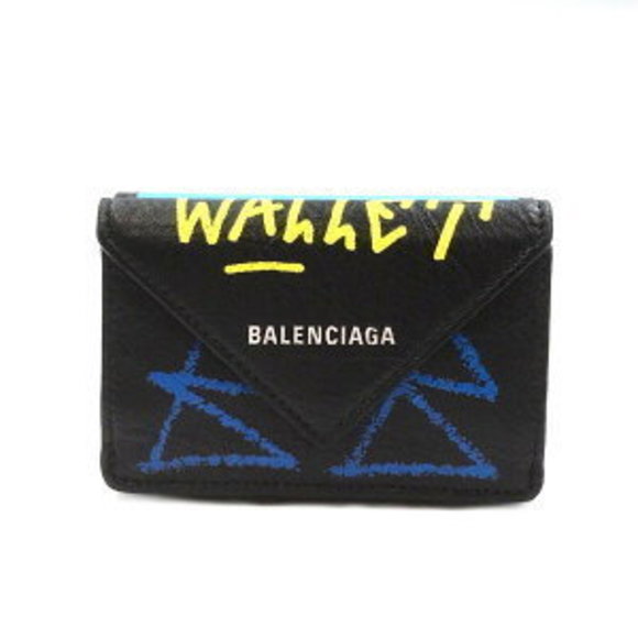BALENCIAGA Wallet Graffiti Black Multicolor - Picture 1 of 7